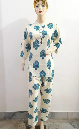 white with blue prints cod-set